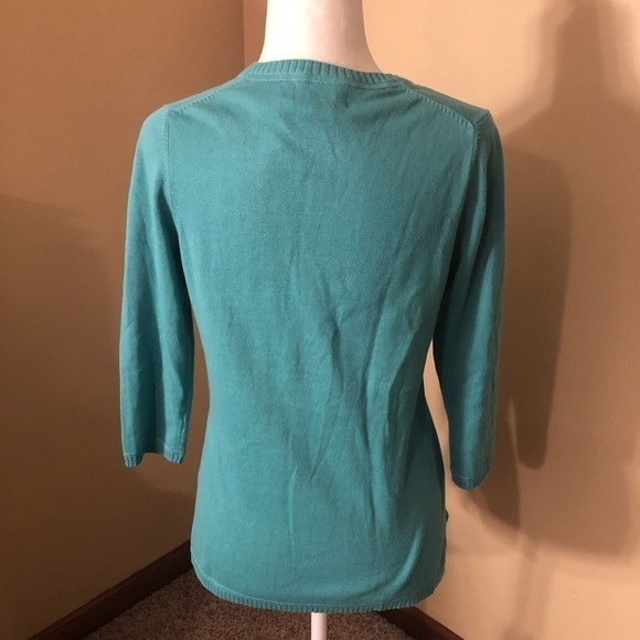 Eddie Bauer 3/4 Sleeve Split Neck Sweater NWT Sz S - Picture 2 of 4